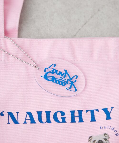 SOUNDSGOOOOD（サウンズグッド）の「【SOUNDSGOOOOD】犬プリントチャーム付きトートバッグ（トートバッグ・レディース・ピンク/ブルー/ブラック/オレンジ/パープル/グリーン/ブラウン・ONE SIZE）」の20枚目の写真