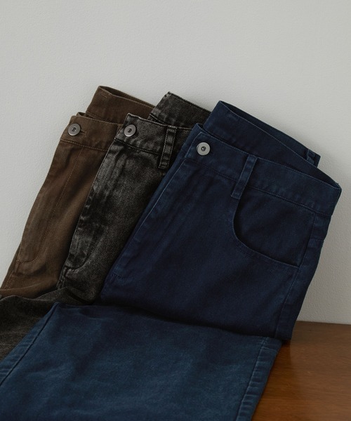 nui nullu（ヌイヌル）の「【nui nullu】ヴィンテージライクフリルデザインワイドデニムパンツ（デニムパンツ・レディース・ブラウン/ブラック/ブルー・L/M/S）」の6枚目の写真