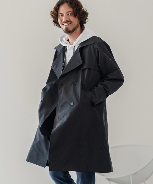 CALL&RESPONSE（コールアンドレスポンス）の「mj10882-トレンチコート-撥水（トレンチコート・メンズ・ブラック/カーキ・2/4）」の2枚目の写真