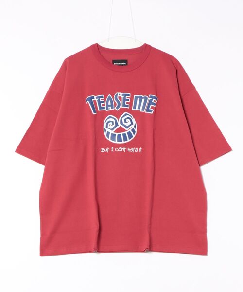DANKE SCHON（ダンケシェーン）の「【WEB&DEPOT限定】DankeSchon/ダンケシェーン/半袖TEE TEASE ME（Tシャツ/カットソー・メンズ・ホワイト/レッド/ブラック・S/L/M）」の3枚目の写真