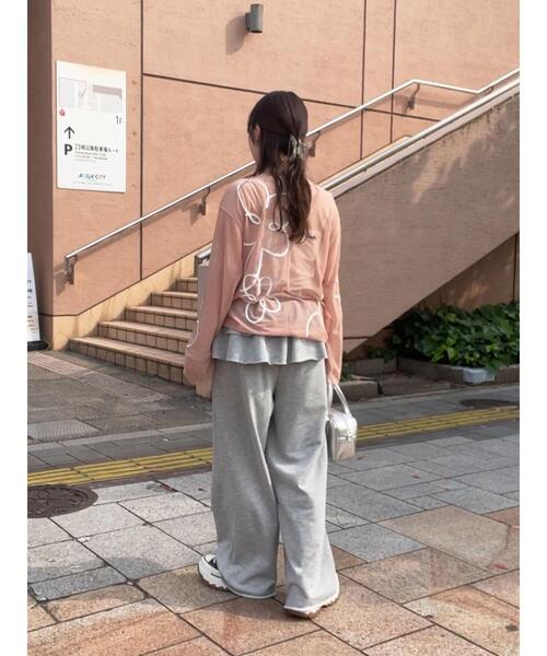 ehka sopo（エヘカソポ）の「フリル付きスウェットパンツ（スウェットパンツ・レディース・グレー/ブラック/キナリ・F）」の21枚目の写真