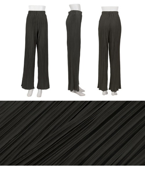 KOBE LETTUCE（コウベレタス）の「カットオフプリーツワイドパンツ（その他パンツ・レディース・ブラック/グレイッシュベージュ/ブラウン/ネイビー・M）」の12枚目の写真