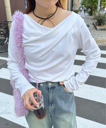 PILIT | ドレープオフショルトップス(Tシャツ/カットソー)