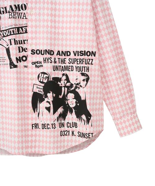 HYSTERIC GLAMOUR(ヒステリックグラマー)の「BAD GIRL CLUB レギュラーカラーシャツ(シャツ/ブラウス・メンズ・ブルー系その他/ピンク系その他・SMALL/MEDIUM/LARGE/X-LARGE)」の6枚目の写真