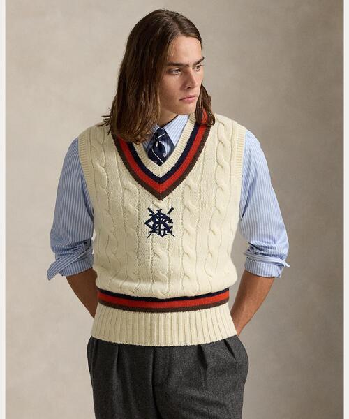 polo ralph lauren ベスト コットン Vネック セーター ベスト | POLO RALPH LAUREN