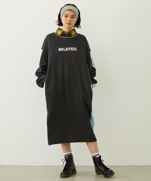 MILKFED.（ミルクフェド）の「SIDE LINE SWEAT DRESS（ワンピース・レディース・ブラウン/オートミール/チャコール・ONE SIZE）」の21枚目の写真
