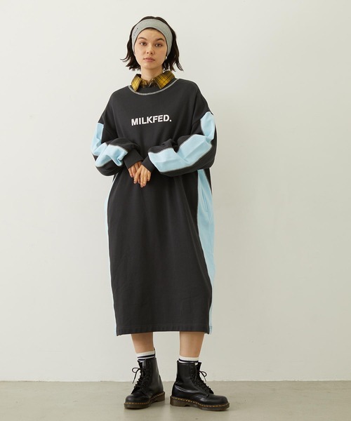 MILKFED.（ミルクフェド）の「SIDE LINE SWEAT DRESS（ワンピース・レディース・ブラウン/オートミール/チャコール・ONE SIZE）」の22枚目の写真