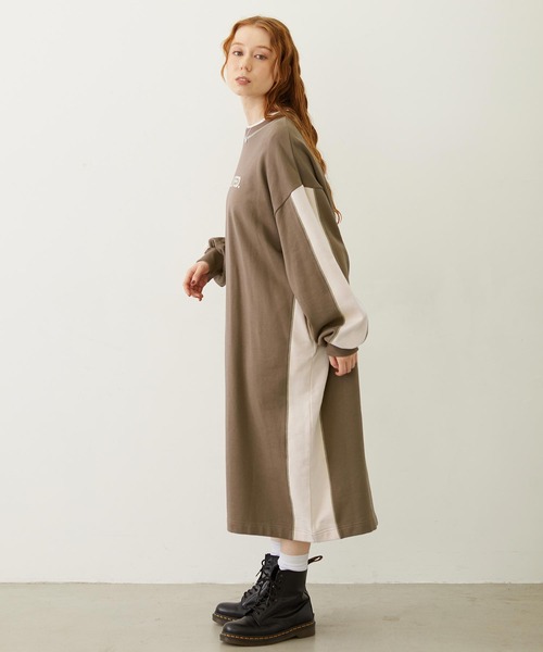 MILKFED.（ミルクフェド）の「SIDE LINE SWEAT DRESS（ワンピース・レディース・ブラウン/オートミール/チャコール・ONE SIZE）」の6枚目の写真