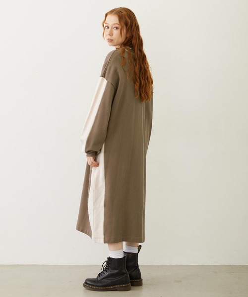 MILKFED.（ミルクフェド）の「SIDE LINE SWEAT DRESS（ワンピース・レディース・ブラウン/オートミール/チャコール・ONE SIZE）」の7枚目の写真