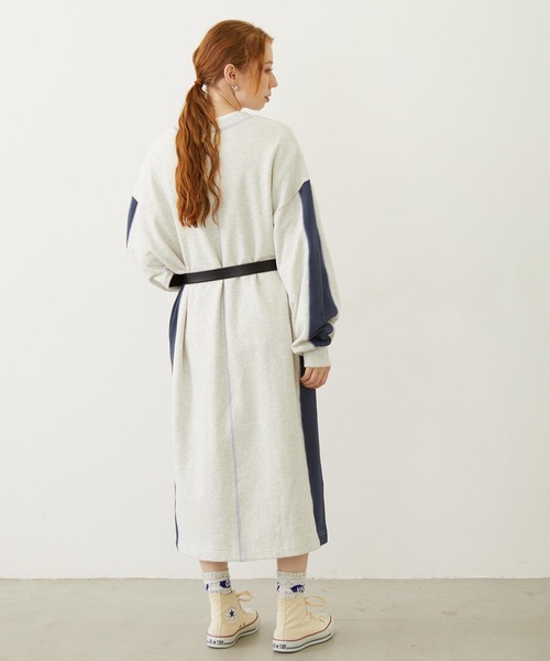 MILKFED.（ミルクフェド）の「SIDE LINE SWEAT DRESS（ワンピース・レディース・ブラウン/オートミール/チャコール・ONE SIZE）」の16枚目の写真