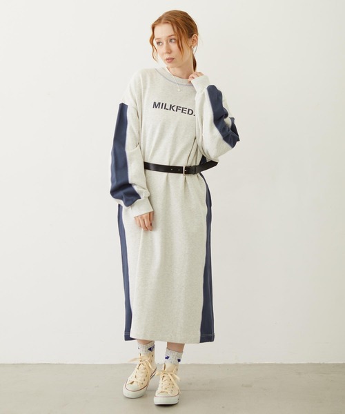 MILKFED.（ミルクフェド）の「SIDE LINE SWEAT DRESS（ワンピース・レディース・ブラウン/オートミール/チャコール・ONE SIZE）」の19枚目の写真