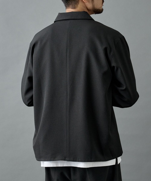 セール】ウォッシャブルストレッチジップシャツジャケット（シャツ