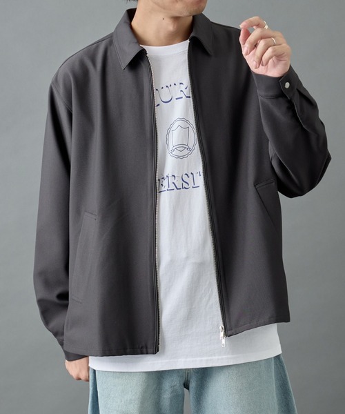 メンズウェア Black Watch Collared Snead セール】ウォッシャブルストレッチジップシャツジャケット（シャツ