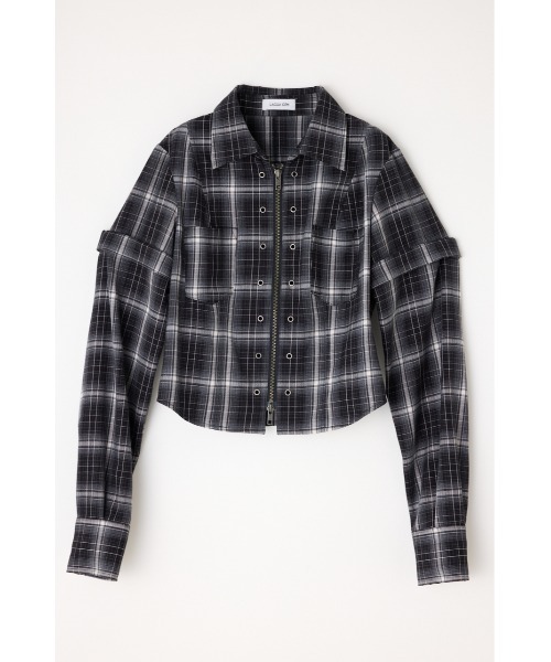 LAGUA GEM(ラグアジェム)の「2WAY COMPACT CHECK シャツ(シャツ/ブラウス・レディース・ベージュ/ブラック・FREE)」の20枚目の写真