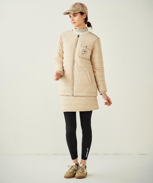 Picone CLUB(ピッコーネクラブ)の「防風保温ノーカラー中綿ブルゾン(ブルゾン・レディース・ブラック/ホワイト/ベージュ・S/M/L)」の15枚目の写真