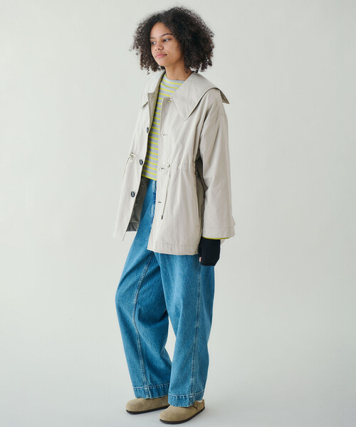 ORCIVAL（オーシバル）の「ORCIVAL | 中綿 ビッグカラーブルゾン WOMEN（その他アウター・レディース・ダークネイビー/ライトグレー・1）」の3枚目の写真