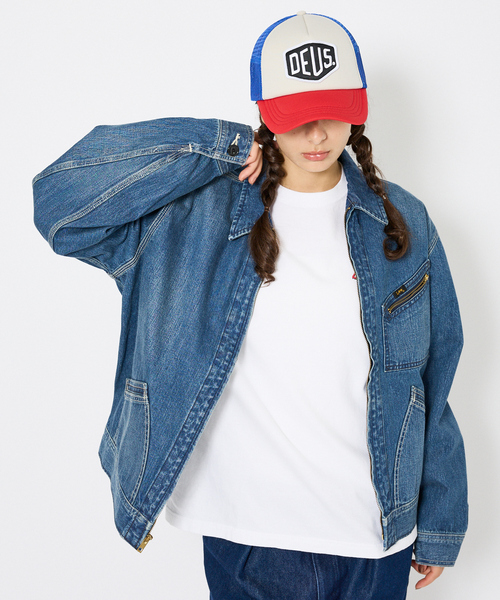 Lee/リー 】DENIM ZIP UP BLOUSON/オーバーサイズ デニムジップアップ