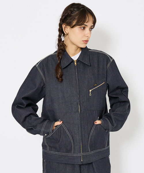 Lee/リー 】DENIM ZIP UP BLOUSON/オーバーサイズ デニムジップアップ