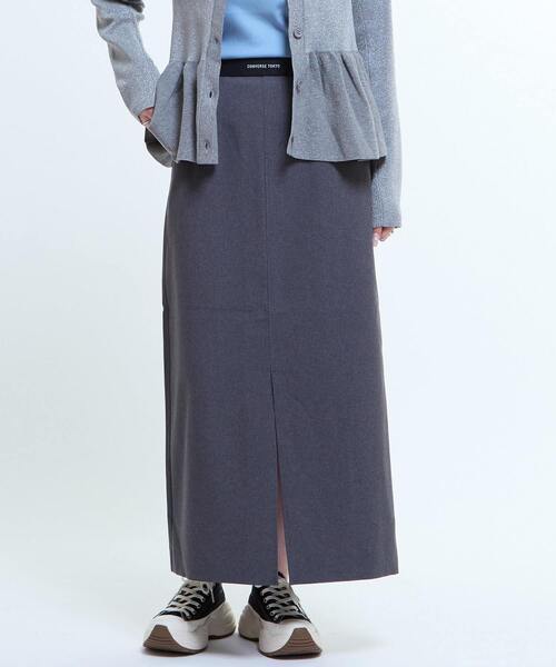 CONVERSE TOKYO(コンバーストウキョウ)の「WAIST LOGO NARROW SKIRT(スカート・レディース・ブラウン/グレー・FREE)」の1枚目の写真