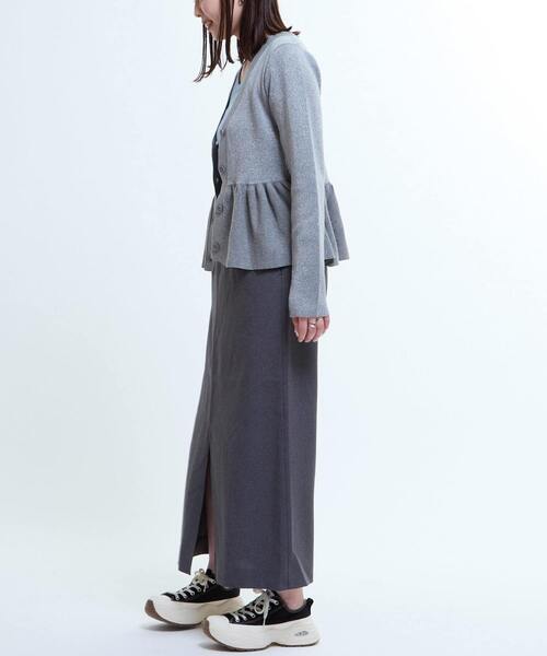 CONVERSE TOKYO(コンバーストウキョウ)の「WAIST LOGO NARROW SKIRT(スカート・レディース・ブラウン/グレー・FREE)」の6枚目の写真
