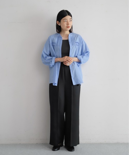 ねじりピンタックストライプドルマンブラウス | NOMBRE IMPAIR