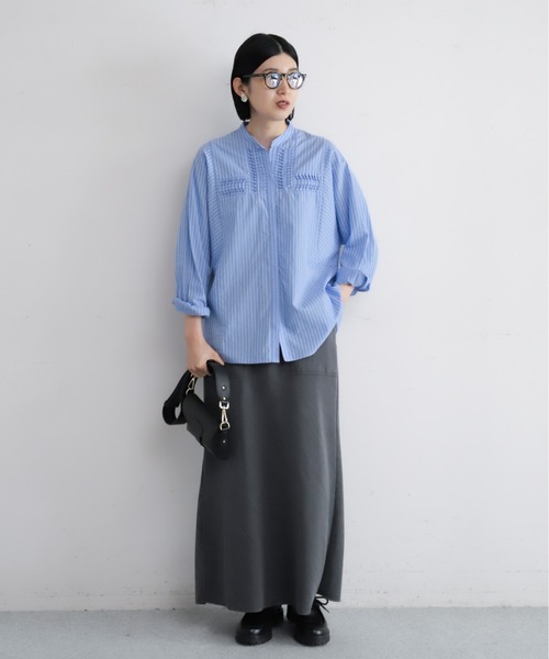 ぴの ページ ねじりピンタックストライプドルマンブラウス | NOMBRE IMPAIR