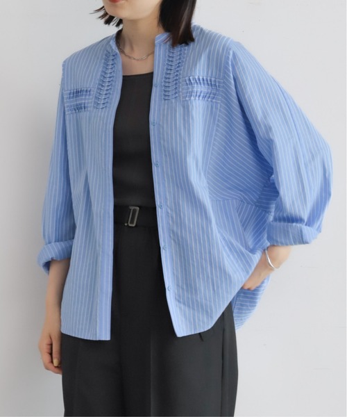 ねじりピンタックストライプドルマンブラウス | NOMBRE IMPAIR