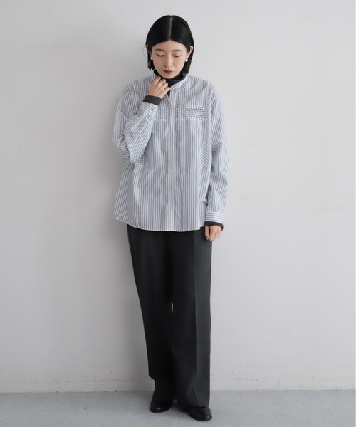 ねじりピンタックストライプドルマンブラウス | NOMBRE IMPAIR