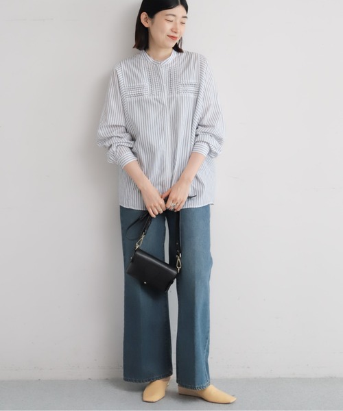 ねじりピンタックストライプドルマンブラウス | NOMBRE IMPAIR