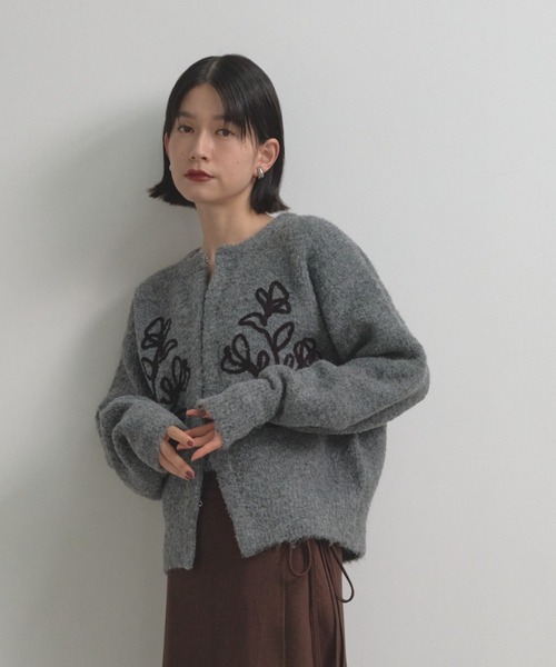 テープ刺繍カーディガン（ニット/セーター）｜Shelly island（シェリー