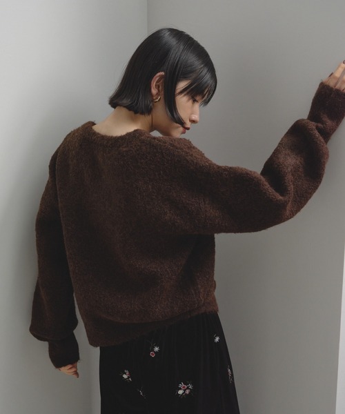 Shelly island（シェリーアイランド）の「テープ刺繍カーディガン（ニット/セーター・レディース・ブラウン/グレー/ブラック・FREE）」の22枚目の写真