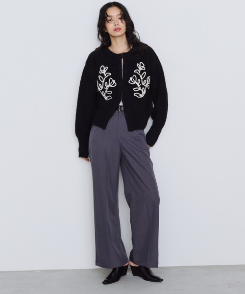 テープ刺繍カーディガン（ニット/セーター）｜Shelly island（シェリー