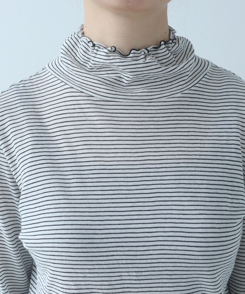 bulle de savon(ビュルデサボン)の「△ボーダー ハイネック プルオーバー(Tシャツ/カットソー・レディース・ピンク/ホワイト・FREE)」の22枚目の写真