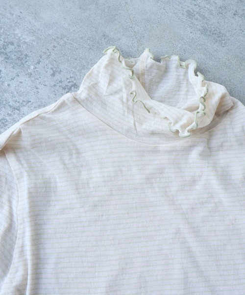 bulle de savon(ビュルデサボン)の「△ボーダー ハイネック プルオーバー(Tシャツ/カットソー・レディース・ピンク/ホワイト・FREE)」の19枚目の写真