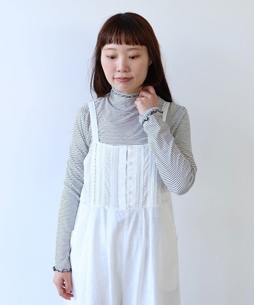 bulle de savon(ビュルデサボン)の「△ボーダー ハイネック プルオーバー(Tシャツ/カットソー・レディース・ピンク/ホワイト・FREE)」の8枚目の写真