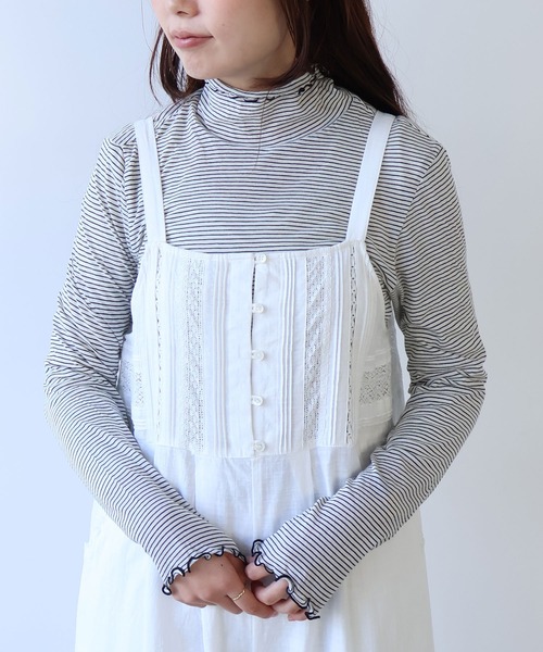 bulle de savon(ビュルデサボン)の「△ボーダー ハイネック プルオーバー(Tシャツ/カットソー・レディース・ピンク/ホワイト・FREE)」の10枚目の写真