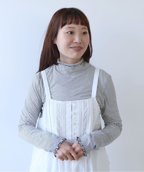bulle de savon(ビュルデサボン)の「△ボーダー ハイネック プルオーバー(Tシャツ/カットソー・レディース・ピンク/ホワイト・FREE)」の13枚目の写真