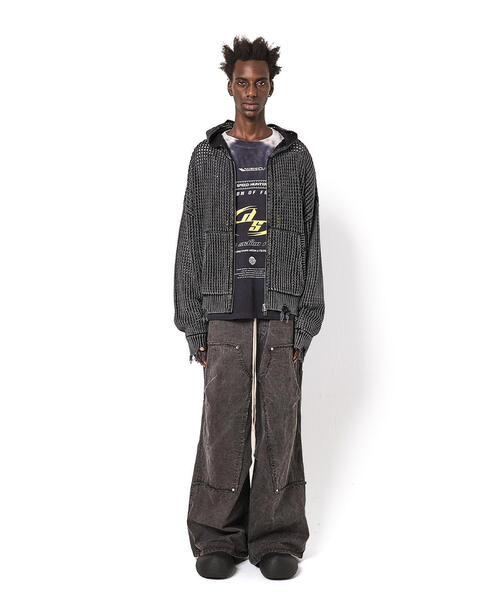 DANKE SCHON(ダンケシェーン)の「DankeSchon/ダンケシェーン/PIGMENT TWILL W-KNEE PANTS(その他パンツ・レディース・ブラック・L/M)」の7枚目の写真