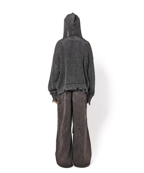 DANKE SCHON(ダンケシェーン)の「DankeSchon/ダンケシェーン/PIGMENT TWILL W-KNEE PANTS(その他パンツ・レディース・ブラック・L/M)」の8枚目の写真