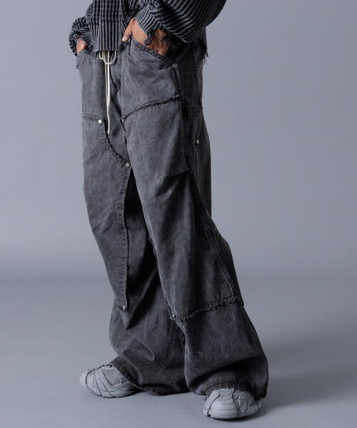 DANKE SCHON(ダンケシェーン)の「DankeSchon/ダンケシェーン/PIGMENT TWILL W-KNEE PANTS(その他パンツ・レディース・ブラック・L/M)」の9枚目の写真