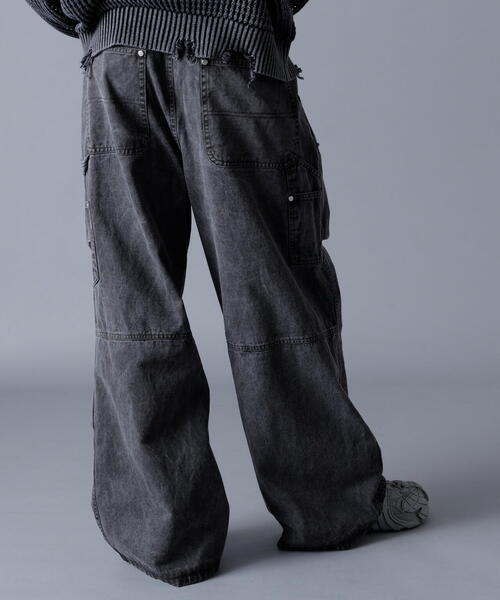 DANKE SCHON(ダンケシェーン)の「DankeSchon/ダンケシェーン/PIGMENT TWILL W-KNEE PANTS(その他パンツ・レディース・ブラック・L/M)」の10枚目の写真