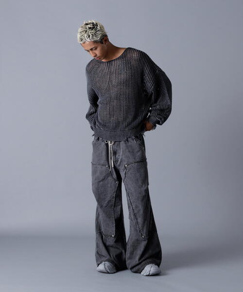 DANKE SCHON(ダンケシェーン)の「DankeSchon/ダンケシェーン/PIGMENT TWILL W-KNEE PANTS(その他パンツ・レディース・ブラック・L/M)」の11枚目の写真