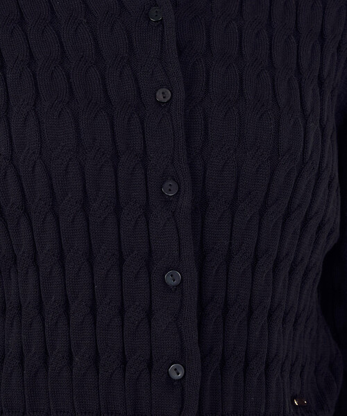 COMME CA ISM（コムサイズム）の「ミニケーブル　クルーネックカーディガン（カーディガン/ボレロ・レディース・グリーン/ブラック・LARGE/MEDIUM）」の22枚目の写真