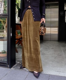 NOLLEY’S | 【MAQWEL/マクウェル】ウォッシャブルベロアロングスカート(スカート)