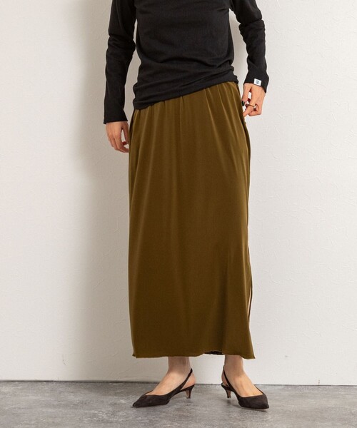 NOLLEY’S（ノーリーズ）の「【MAQWEL/マクウェル】ウォッシャブルベロアロングスカート（スカート・レディース・ブラウン/カーキ・1/2）」の20枚目の写真