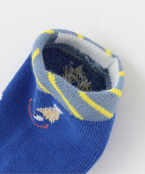 kladskap（クレードスコープ）の「顔柄クルーソックス（ソックス/靴下・キッズ・ブルー/イエロー・SS/S/M/L）」の3枚目の写真
