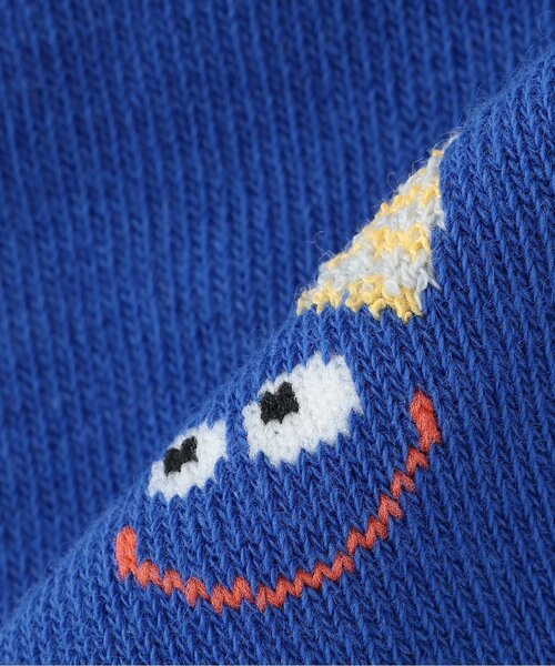 kladskap（クレードスコープ）の「顔柄クルーソックス（ソックス/靴下・キッズ・ブルー/イエロー・SS/S/M/L）」の5枚目の写真