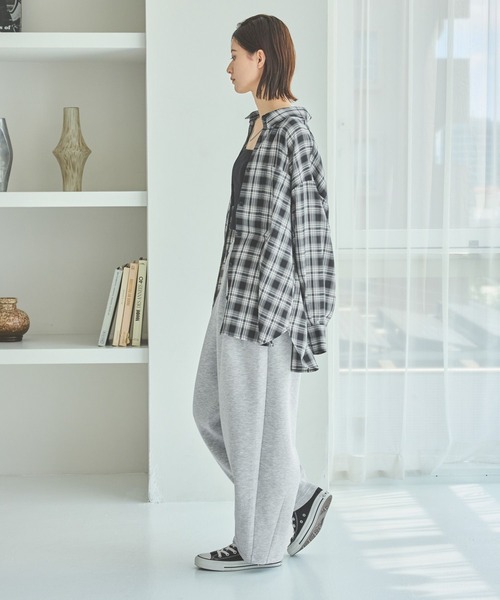 LAKOLE（ラコレ）の「ビエラオンブレチェックシャツ / 586530（シャツ/ブラウス・レディース・ブラック/グレー/ブルー/ブラウン・FREE）」の6枚目の写真