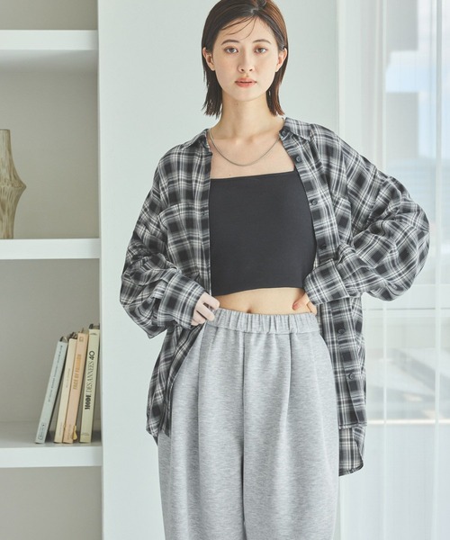 LAKOLE（ラコレ）の「ビエラオンブレチェックシャツ / 586530（シャツ/ブラウス・レディース・ブラック/グレー/ブルー/ブラウン・FREE）」の8枚目の写真