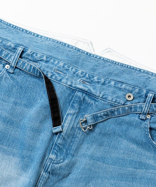 meanswhile(ミーンズワイル)の「Fade Denim Wrap PT(デニムパンツ・メンズ・インディゴブルー/オフホワイト・4(XL)/3(L)/2(M)/1(S))」の11枚目の写真